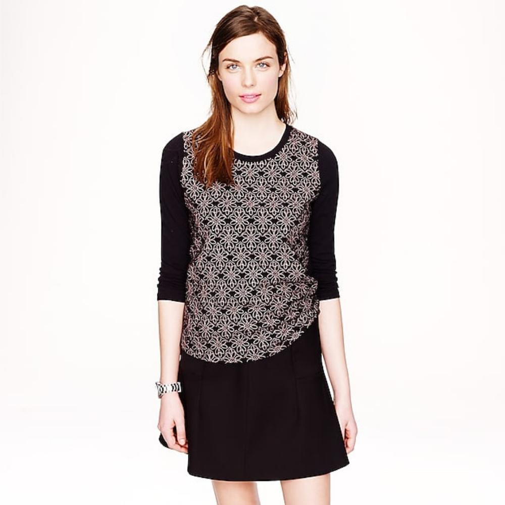 Embroidered floral T-shirt